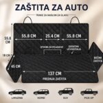 Zaštitna presvlaka za stražnje sjedalo automobila za pse - Slika 4